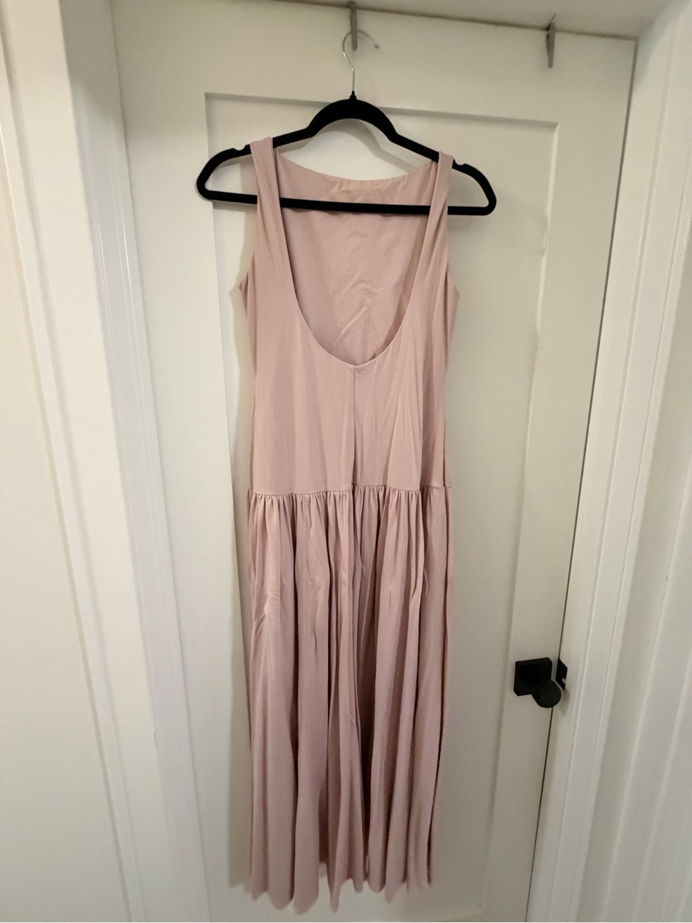 Abercrombie & Fitch Blush Pink Scoop Neck Maxi Dress